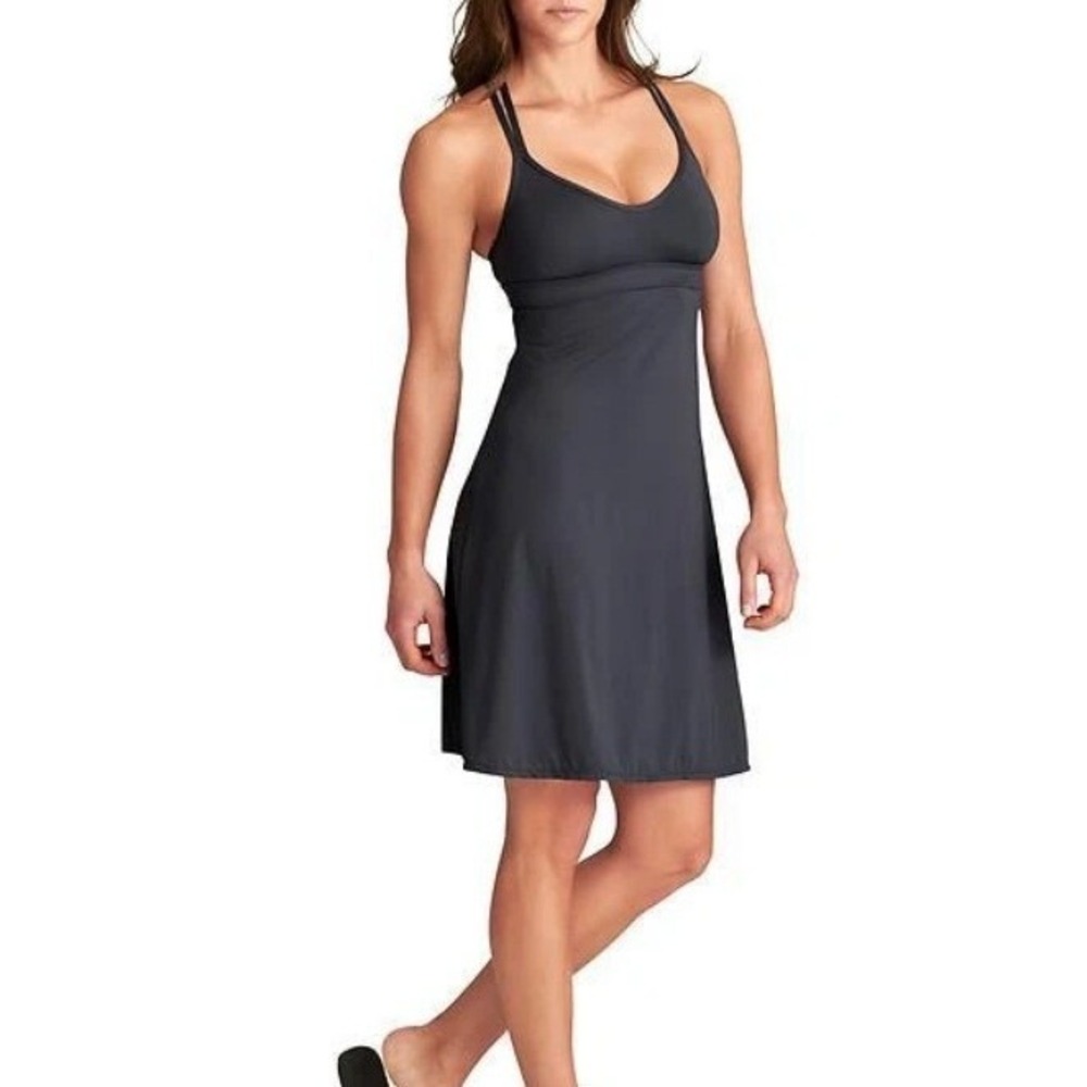 Athleta Women's Asphalt Strappy‎ Racerback Coastline Swim Dress Size S